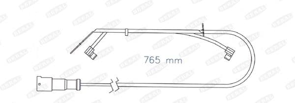 Sensor remblokslijtage Achter lengte: 765mm past: VAN HOOL T  SAF B, SK, SKRLB, SKRS, SKRZ