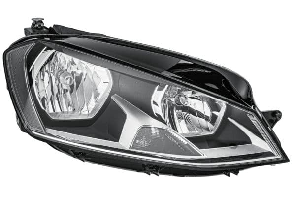 Koplamp Rechts (halogeen, H15/H7/PWY24W, elektrisch, met motor, met gloeilamp, kleur invoegen: verchroomd) past: VW GOLF ALLTRACK VII, GOLF SPORTSVAN VII, GOLF VII
