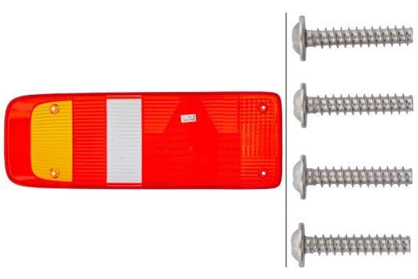 Lampenkap, achter Rechts oranje/red/wit