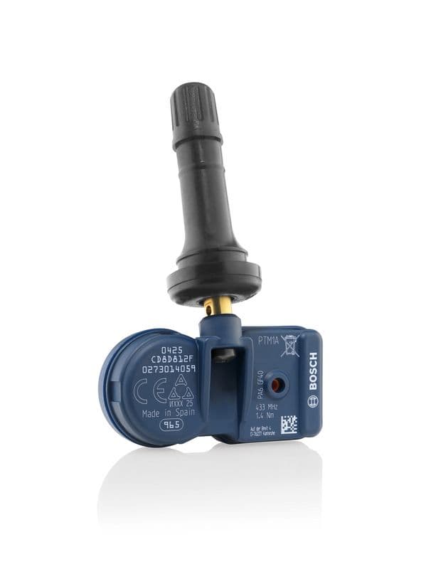 TPMS wiel luchtsensor BOSCH Quick-Fit+, universeel programmeerbaar, met rubber afsluiter, 433 MHz, EUROPA (vereist programmering) personenwagens