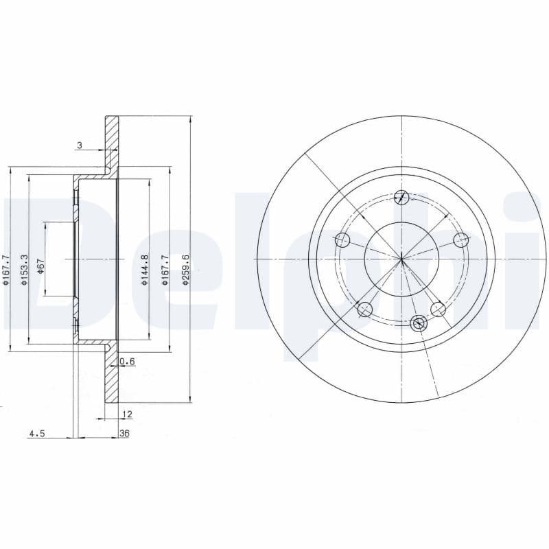 Remschijf set (2 stuks) Voor Links/Rechts past: MERCEDES A (W168) 1.4/1.6/1.7D 07.97-08.04