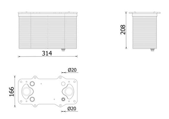 Toevoerluchtkoeler EURO 6 past: MAN TGX II D3876LF10/D3876LF11/D3876LF12 02.20-