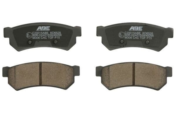 Remblokken set Achter , past: CHEVROLET LACETTI, NUBIRA  DAEWOO LACETTI 1.4-2.0D 02.04-