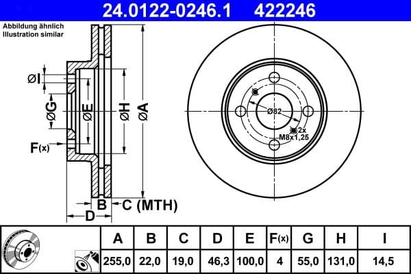Brake disc Voor Links/Rechts past: TOYOTA YARIS, YARIS / VIOS 1.0-1.5 01.05-06.20
