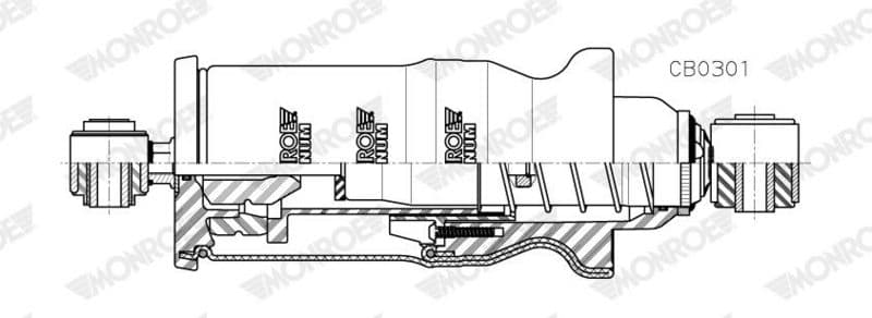 Schokdemper bestuurderscabine Achter Links past: MAN TGA, TGL I, TGM I, TGS I, TGX I 06.99-