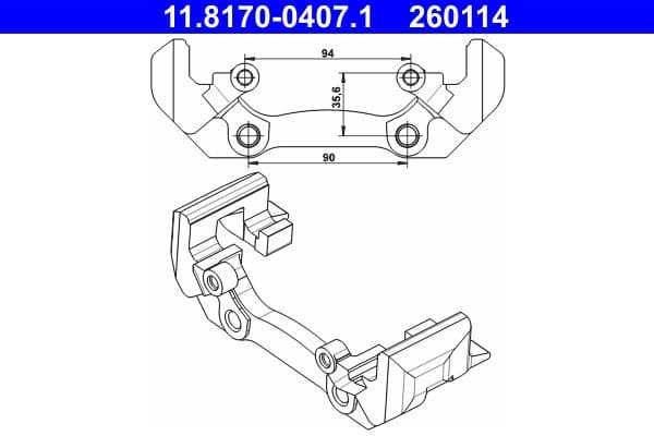 Remklauw juk Achter Links/Rechts past: MERCEDES SPRINTER 2-T (B901, B902), SPRINTER 3,5-T (B909), SPRINTER 3-T (B903) 2.1D-2.9D 01.95-
