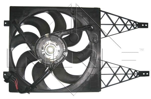 Radiatorventilator (met huisvesting) past: SEAT CORDOBA, IBIZA III, IBIZA IV  SKODA FABIA I, FABIA I PRAKTIK, FABIA II, ROOMSTER, ROOMSTER PRAKTIK  VW FOX, POLO IV 1.4/1.4D 10.01-05.15