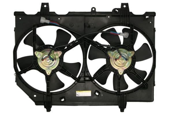 Radiatorventilator (met huisvesting, dubbel) past: NISSAN X-TRAIL I 2.0/2.5 07.01-01.13