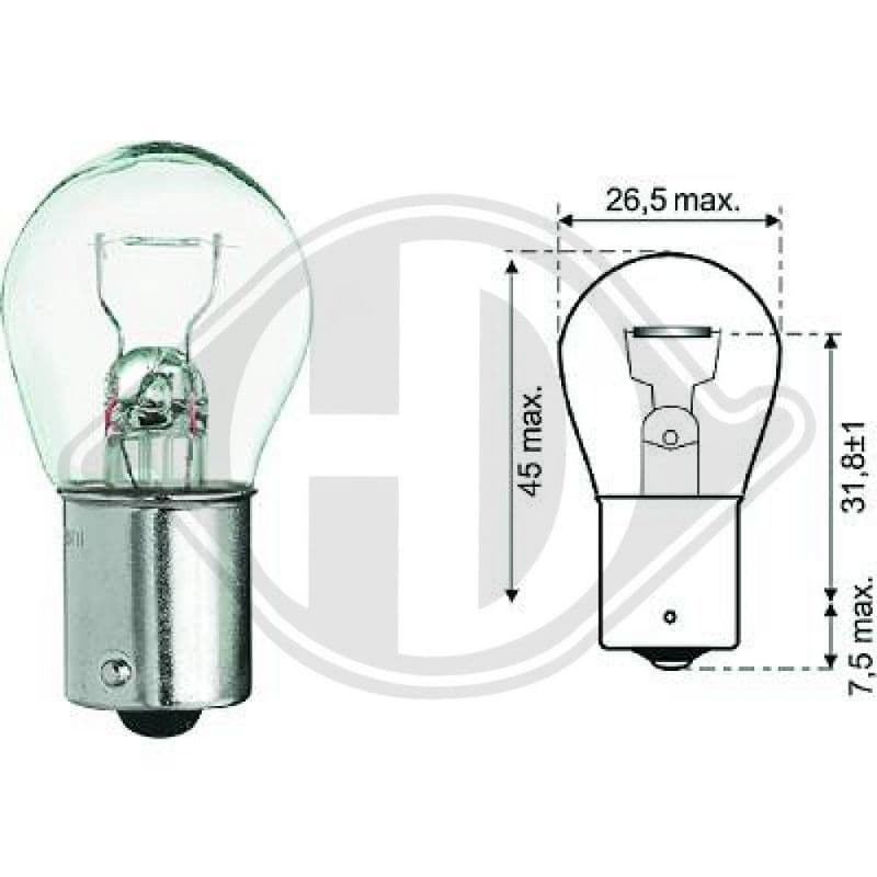P21W Gl�hlampe   Halogen