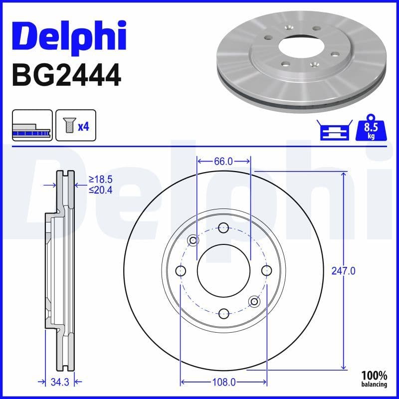 Remschijf set (2 stuks) Voor Links/Rechts past: CITROEN AX, SAXO, XSARA, ZX  PEUGEOT 106 I, 106 II, 205, 205 I, 205 II, 206, 206+, 306, 309 I, 309 II, 407 1.0-Electric 10.85-