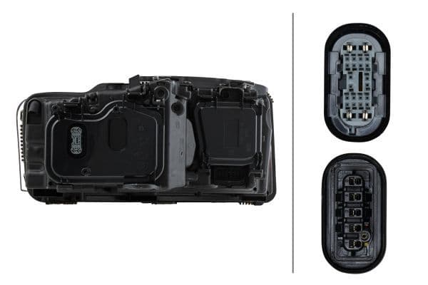 Koplamp Links (D2S/H8/P21W/W5W, elektrisch, met motor, met gloeilamp) past: AUDI A8 D3 10.02-12.09