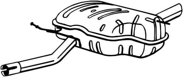 Uitlaatsysteem achterste geluiddemper past: BMW 3 (E46) 1.6/1.8/2.0 03.01-02.05