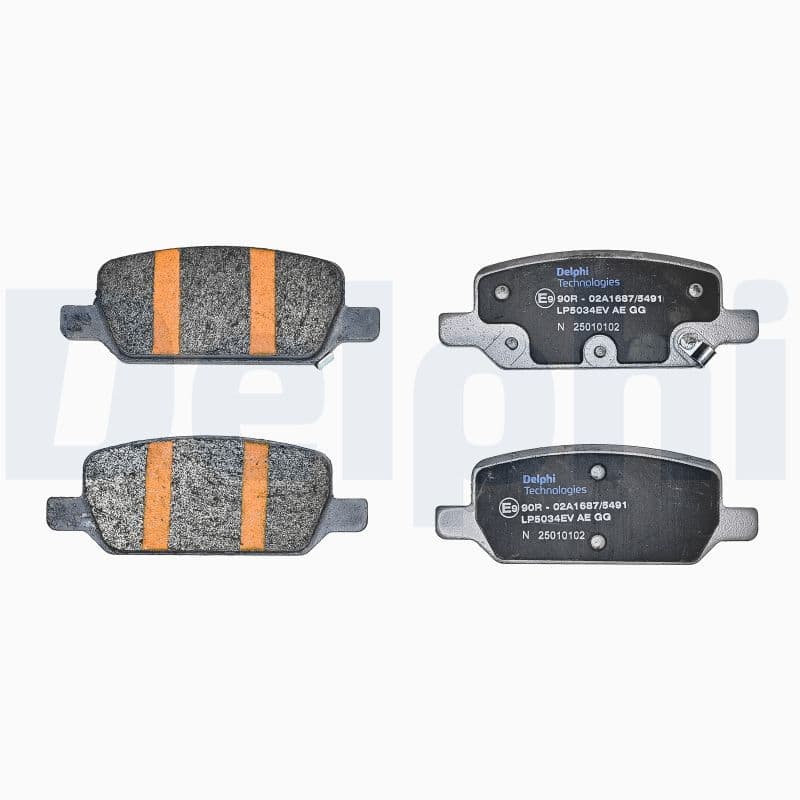 Remblokken set Achter ((EN) for electric vehicles  met een dempingskussen  met extra's), past: TESLA MODEL 3, MODEL Y Electric 01.17-