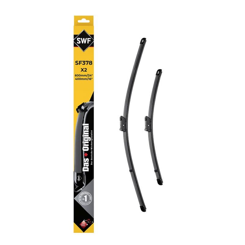 Wisserblad voegloos Voor met spoiler (2pcs) Visioflex 600/400mm past: DS DS 3 / DS 3  ABARTH 600E  ALFA ROMEO JUNIOR  CITROEN C3 PICASSO, C4 III, C4 X  FIAT DOBLO, DOBLO CARGO  FORD KUGA I 03.07-