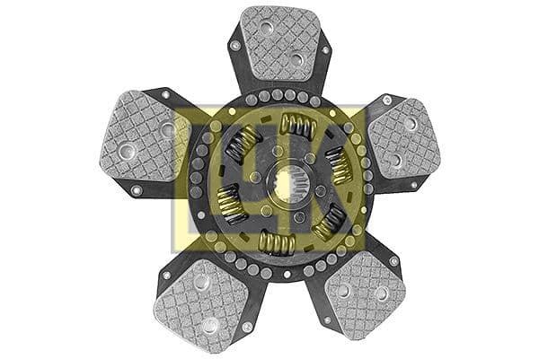 Koppelingsplaat/plaat keramiek (327mm  aantal peddels: 5) past: RENAULT 610 X, 610 Z