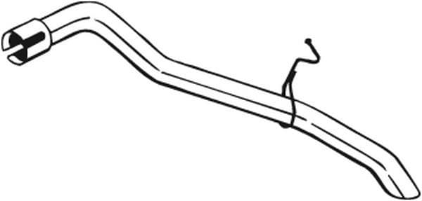 Uitlaatpijp Achter (lengte:910mm) past: FORD TOURNEO CONNECT, TRANSIT CONNECT 1.8D 06.02-12.13