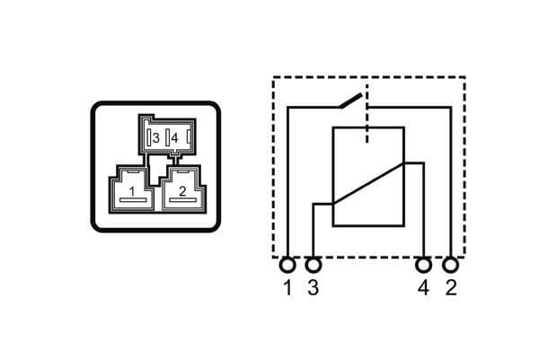Relay, glow plug system