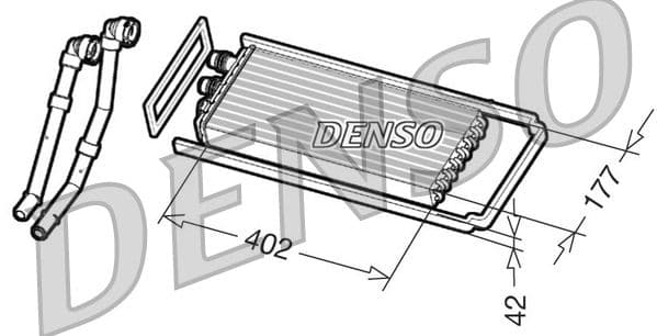 Verwarming (402x117x42mm, met draden) past: IVECO STRALIS I F2BE0681A-F3BE3681B 02.02-