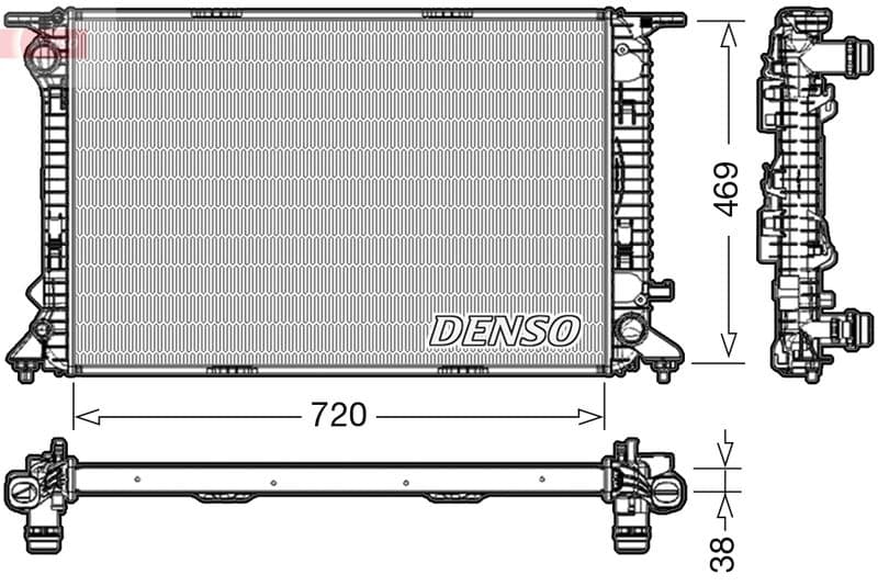 Motorradiator past: AUDI A4 ALLROAD B8, A4 B8, A5, A6 ALLROAD C7, A6 C7, A7, Q5 2.7D-3.2 06.07-09.18