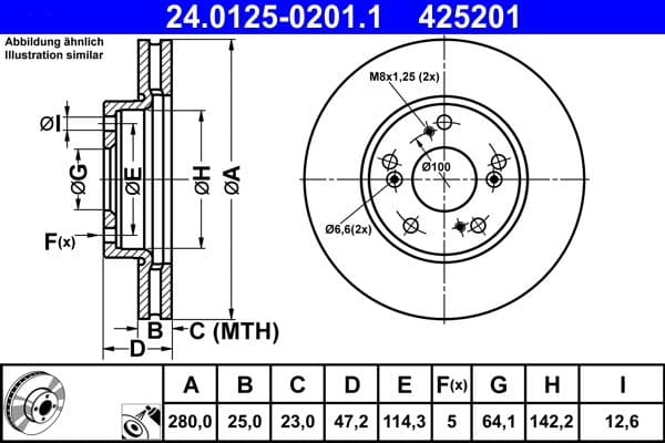 Brake disc Voor Links/Rechts past: HONDA CIVIC IX, CIVIC X 1.0-2.4 02.12-