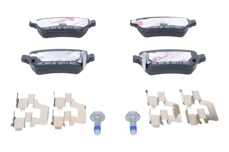 Remblokken set Achter (met extra's  met remklauw geleidingsbouten), past: CHEVROLET VIVA  KIA VENGA  LADA KALINA  OPEL ASTRA G, ASTRA G CLASSIC, ASTRA H, ASTRA H CLASSIC 1.2-2.2D 02.98-