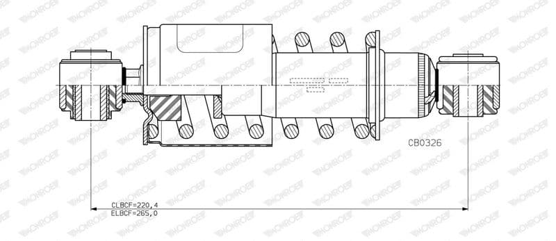 Schokdemper bestuurderscabine Achter Links/Rechts past: MAN TGL I, TGM I, TGS I 01.04-12.23