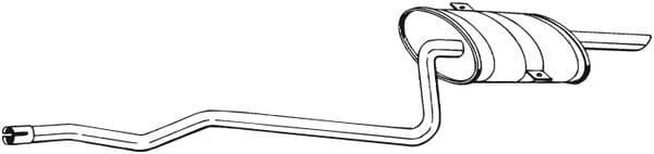 Uitlaatsysteem achterste geluiddemper past: TOYOTA COROLLA 1.4/1.6 08.99-01.02