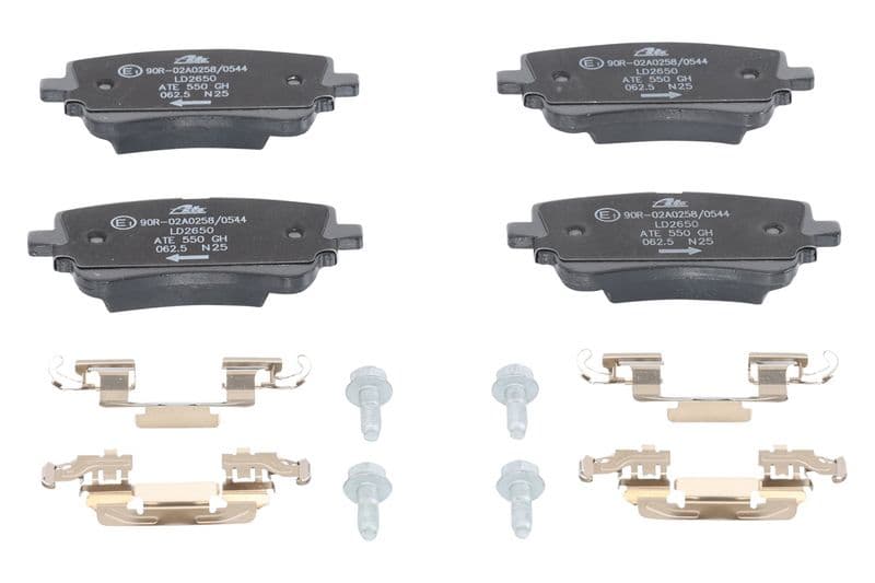 Keramische remblokken Achter (met remklauw geleidingsbouten), past: AUDI A6 ALLROAD C8, A6 C8, A6 E-TRON, A7, A8 D5, E-TRON, Q7, Q8  VW TOUAREG 2.0-Electric 01.15-