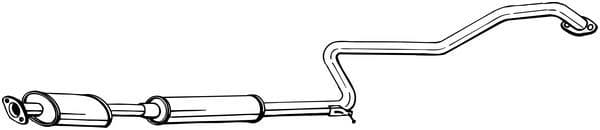 Middendemper uitlaatsysteem past: NISSAN PRIMERA 1.6-1.8LPG 06.96-07.02