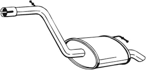 Uitlaatsysteem achterste geluiddemper past: FORD MONDEO III 1.8 10.00-03.07