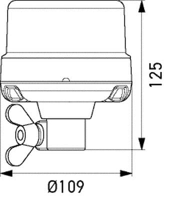 Roterend baken (12/24V, LED, LED, 19W, buisvormige kap)
