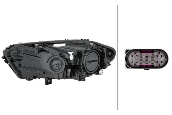 Koplamp Rechts (H7/H7, elektrisch, met motor, met gloeilamp) past: MERCEDES A-KLASA W177 04.18-10.22