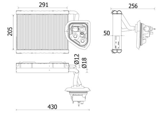Airconditioning verdamper past: BMW 5 (G30, F90), 5 (G31), 7 (G11, G12) 2.0H/3.0H 07.16-