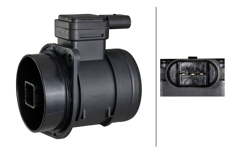 Luchtstroommeter (3 pin, module) past: AUDI A1, A3  SEAT ALTEA, ALTEA XL, IBIZA IV, IBIZA IV SC, IBIZA IV ST, LEON, TOLEDO IV  SKODA FABIA II, FABIA II PRAKTIK, OCTAVIA II, RAPID 1.6D/2.0D 02.09-09.20
