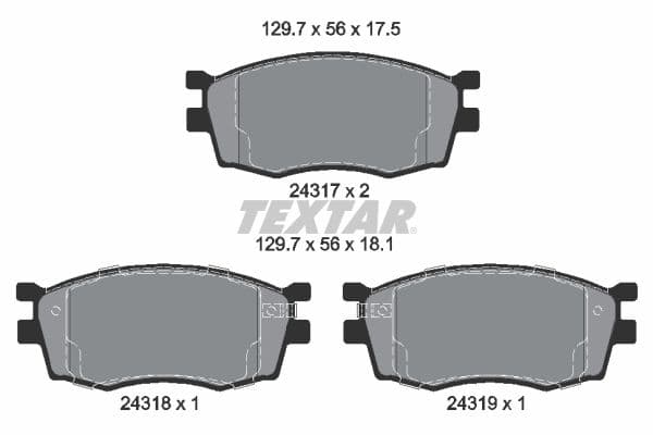 Remblokken set Voor , past: HYUNDAI ACCENT III, I20 I  KIA RIO II 1.1D-1.6D 03.05-12.15