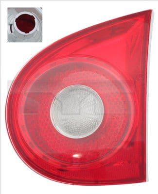 Achterlicht Rechts (binnen, kleur indicator wit, kleur van het glas red) past: VW GOLF V Hatchback 10.03-02.09
