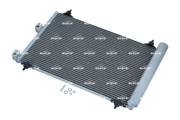 A/C condensator (met droger) past: CITROEN BERLINGO, XSARA PICASSO  PEUGEOT PARTNER, PARTNER ORIGIN 1.6D 05.04-
