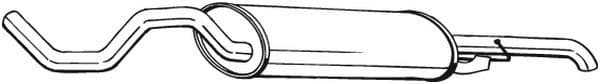Uitlaatsysteem achterste geluiddemper past: SKODA OCTAVIA I 1.4/1.6 09.96-09.04