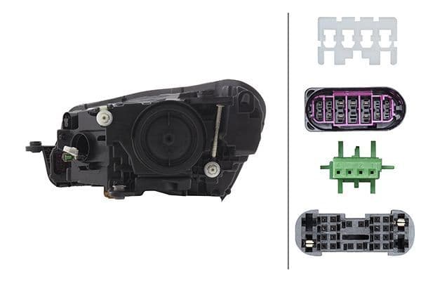 Koplamp Rechts (D3S/LED, elektrisch, met motor) past: SKODA SUPERB III 03.15-05.19