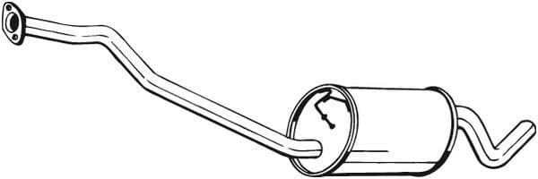 Middendemper uitlaatsysteem past: FORD TOURNEO CONNECT, TRANSIT CONNECT 1.8D 06.02-12.13