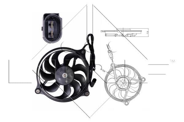Radiatorventilator (met huisvesting) past: VW PASSAT B5.5 4.0 09.01-09.04