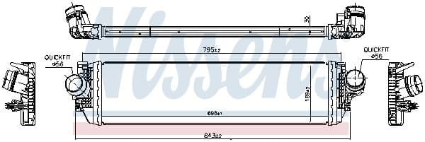 Toevoerluchtkoeler past: FORD FOCUS IV 1.0/1.0H/1.5 01.18-