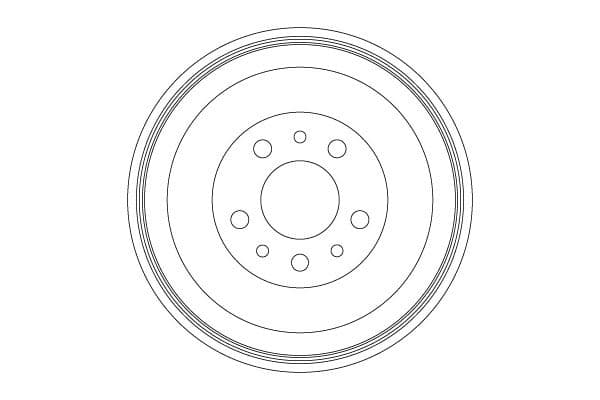 Brake drum Achter past: FIAT DOBLO, DOBLO CARGO, QUBO  OPEL COMBO, COMBO TOUR 1.3D-2.0D 02.08-