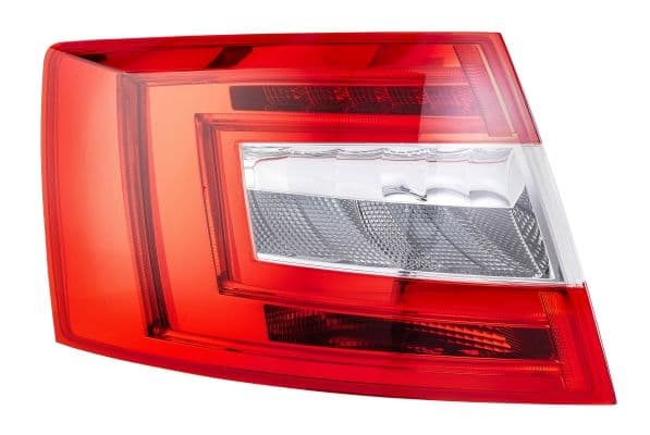Achterlicht Links (H21W/LED/P21W, kleur indicator wit, anti-fog licht, achteruitrijlicht) past: SKODA OCTAVIA III Liftback 11.12-06.16