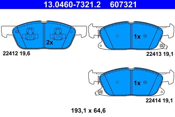Remblokken set Voor , past: FORD FOCUS IV, GALAXY III, GALAXY MK III, KUGA III, S-MAX  FORD USA EDGE, FUSION 1.5-2.7 09.14-