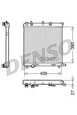 Motorradiator past: CITROEN C2, C2 ENTERPRISE, C3 I, C3 II, C3 PLURIEL  PEUGEOT 1007, 207 1.1-1.6D