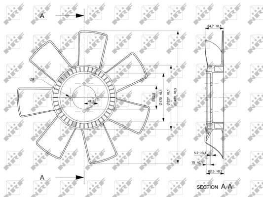 Radiator plezier (diameter 460mm, aantal bladen 7) past: IVECO EUROCARGO I-III 8060.25R.4200-F4AE3681D 01.91-09.15