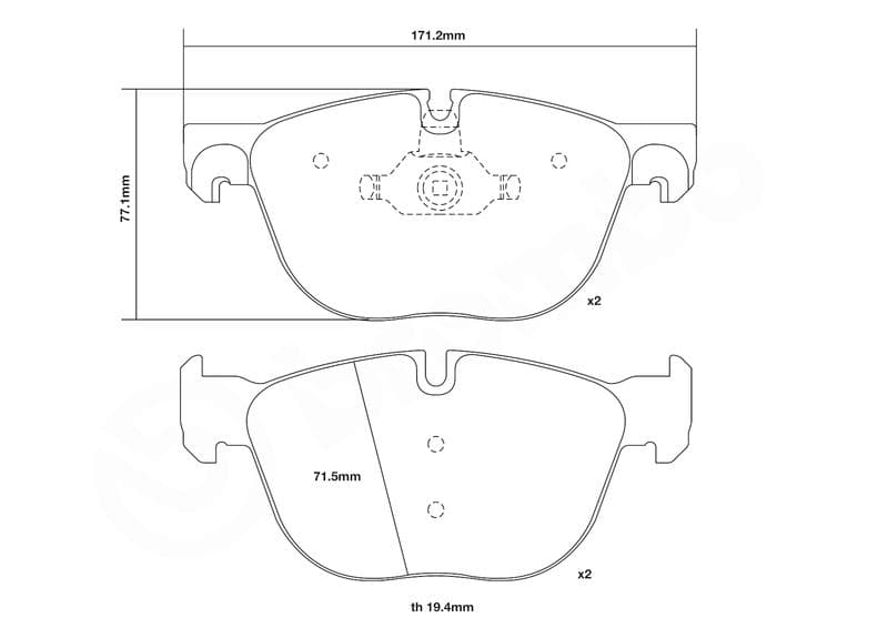 Remblokken - afstelling HP2, goedkeuring van de weg, voor past: BMW X5 (E70), X5 (F15, F85), X6 (E71, E72), X6 (F16, F86) 2.0-4.8 10.06-07.19