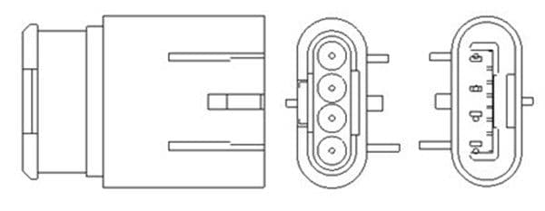 Lambda sonde (aantal draden 4, 720mm) past: ALFA ROMEO MITO  FIAT 500, PANDA, PUNTO  LANCIA YPSILON 1.2-1.4LPG 07.07-