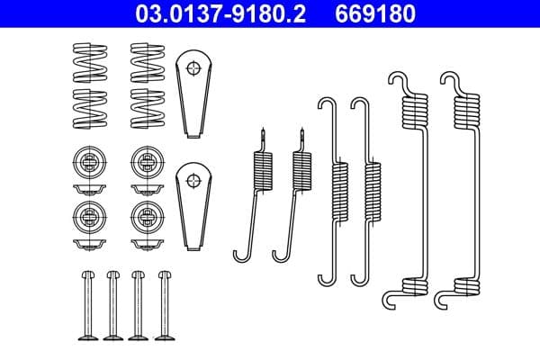 Accessory Kit, brake shoes